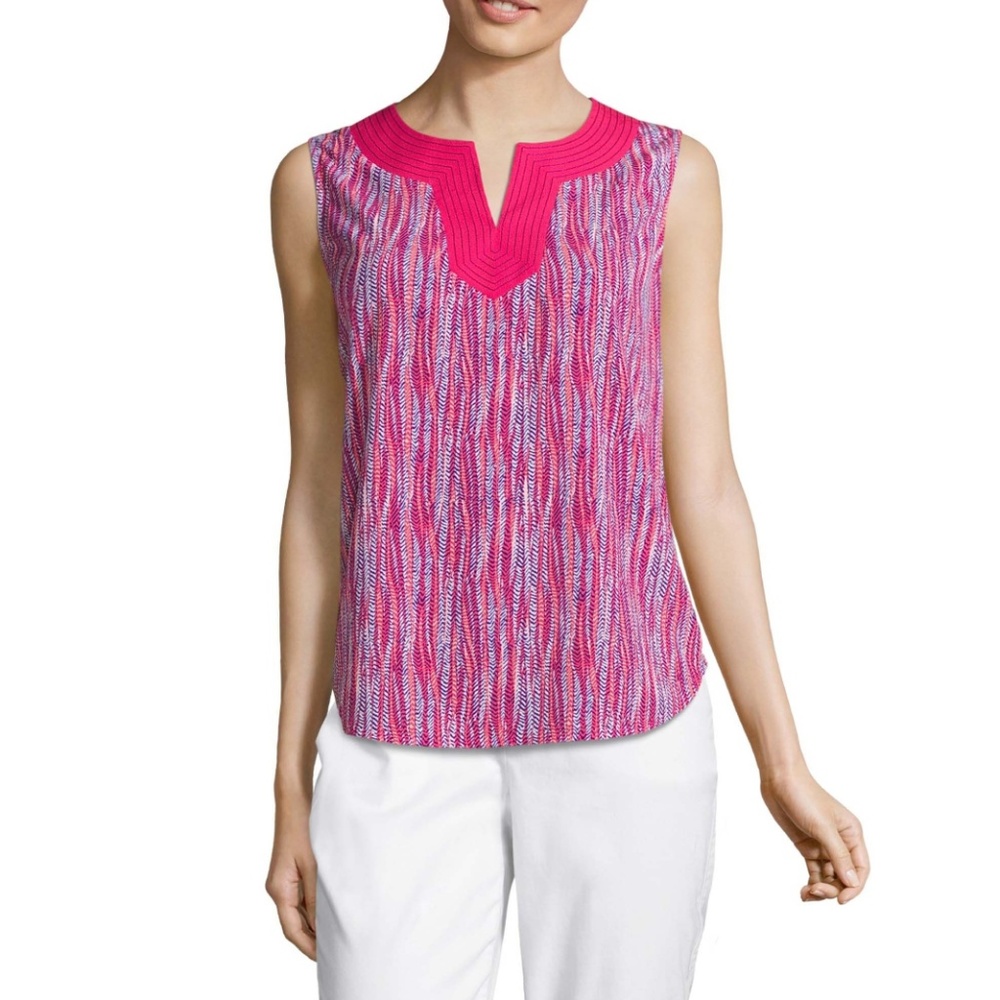 Liz Claiborne Sleeveless Print Shell Size PM